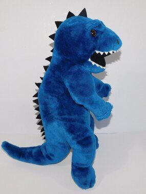 VTG 90s Large 20" Plush Stuffed Blue Godzilla Toy Singi Ltd Korea Monster